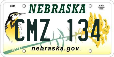 NE license plate CMZ134