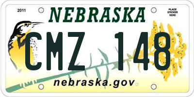 NE license plate CMZ148