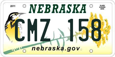 NE license plate CMZ158