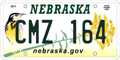 NE license plate CMZ164