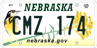 NE license plate CMZ174