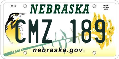 NE license plate CMZ189