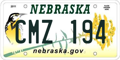 NE license plate CMZ194