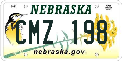 NE license plate CMZ198