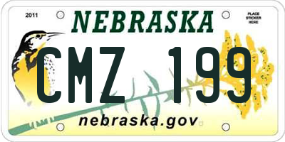 NE license plate CMZ199