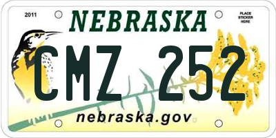 NE license plate CMZ252