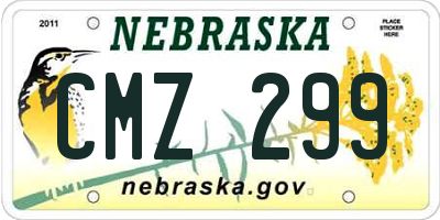 NE license plate CMZ299