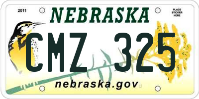 NE license plate CMZ325