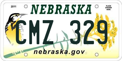 NE license plate CMZ329