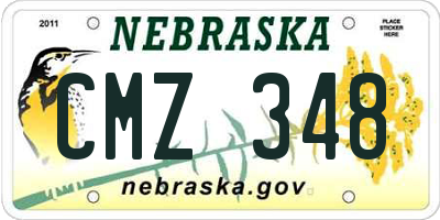 NE license plate CMZ348