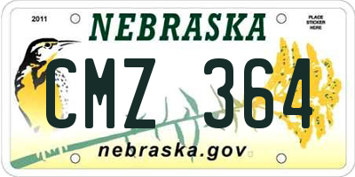 NE license plate CMZ364