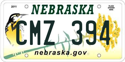 NE license plate CMZ394
