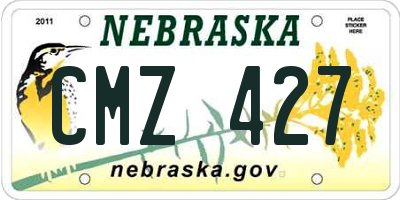 NE license plate CMZ427