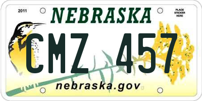NE license plate CMZ457