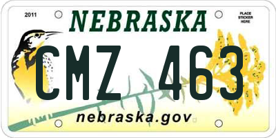 NE license plate CMZ463