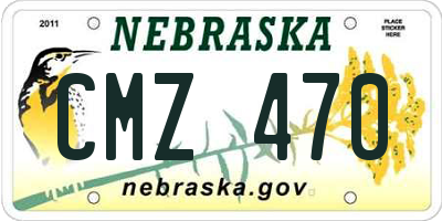 NE license plate CMZ470