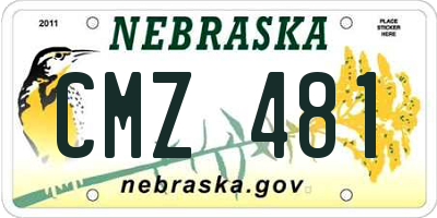 NE license plate CMZ481