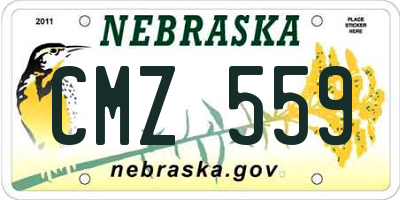 NE license plate CMZ559