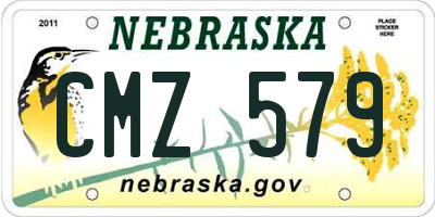 NE license plate CMZ579