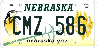 NE license plate CMZ586