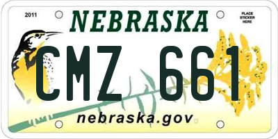 NE license plate CMZ661