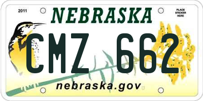 NE license plate CMZ662