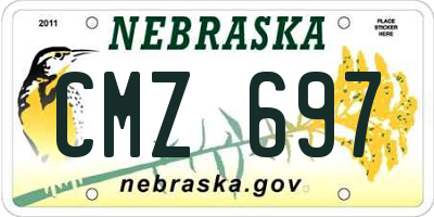 NE license plate CMZ697