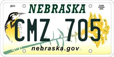 NE license plate CMZ705