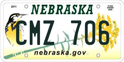 NE license plate CMZ706