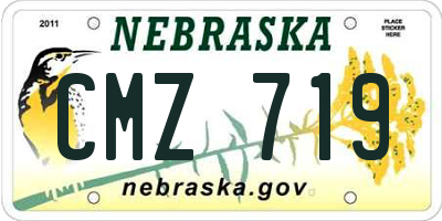 NE license plate CMZ719