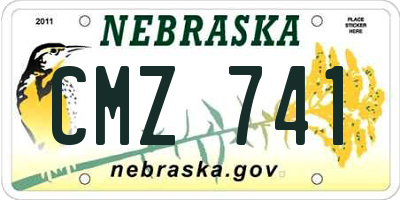 NE license plate CMZ741