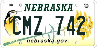 NE license plate CMZ742