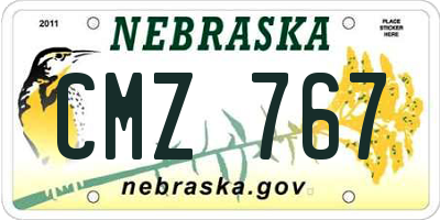 NE license plate CMZ767