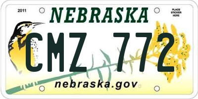 NE license plate CMZ772