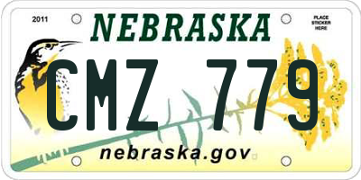 NE license plate CMZ779