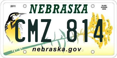 NE license plate CMZ814