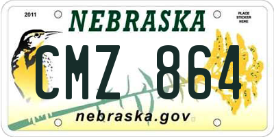 NE license plate CMZ864
