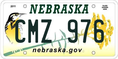 NE license plate CMZ976