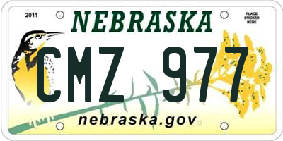 NE license plate CMZ977