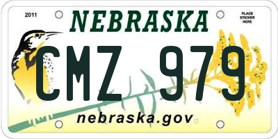 NE license plate CMZ979