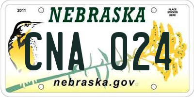 NE license plate CNA024