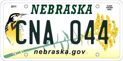 NE license plate CNA044