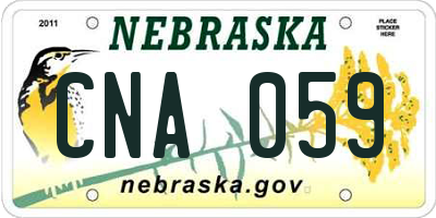 NE license plate CNA059