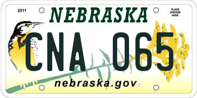 NE license plate CNA065