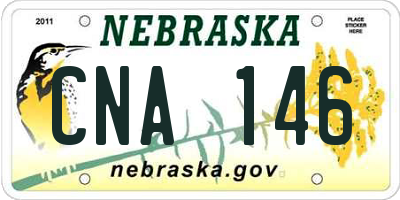 NE license plate CNA146