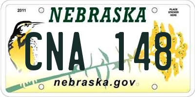 NE license plate CNA148