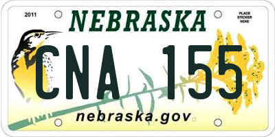 NE license plate CNA155