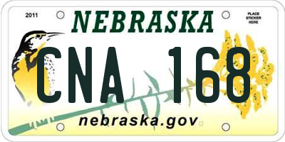 NE license plate CNA168