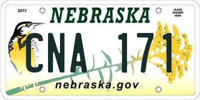 NE license plate CNA171