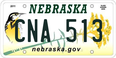 NE license plate CNA513